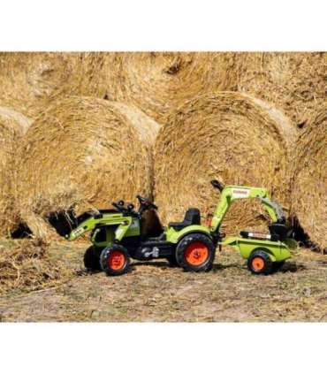 FALK traktor CLAAS Arion haagisega — kaevur, kopp + laadur. Sobib alates 2. eluaastast.