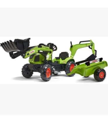 FALK traktor CLAAS Arion haagisega — kaevur, kopp + laadur. Sobib alates 2. eluaastast.