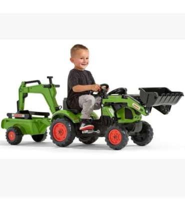 FALK traktor CLAAS Arion haagisega — kaevur, kopp + laadur. Sobib alates 2. eluaastast.