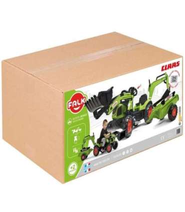 FALK traktor CLAAS Arion haagisega — kaevur, kopp + laadur. Sobib alates 2. eluaastast.