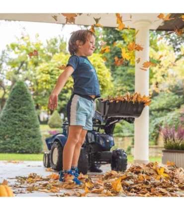 FALK New Holland pedaaltraktor, sinine, koos haagisega, alates 3. eluaastast