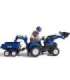 FALK New Holland pedaaltraktor, sinine, koos haagisega, alates 3. eluaastast
