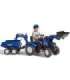 FALK New Holland pedaaltraktor, sinine, koos haagisega, alates 3. eluaastast