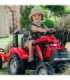 FALK трактор Case на педалях с ковшом и прицепом, красный, для детей от 3 лет