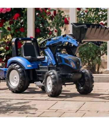 FALK New Holland sinine pedaaltraktor haagisega, sobib alates 3. eluaastast