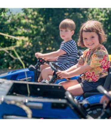 FALK New Holland sinine pedaaltraktor haagisega, sobib alates 3. eluaastast