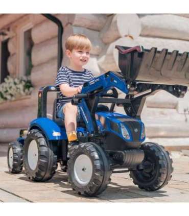 FALK New Holland sinine pedaaltraktor haagisega, sobib alates 3. eluaastast