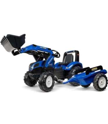 FALK New Holland sinine pedaaltraktor haagisega, sobib alates 3. eluaastast