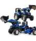 FALK New Holland sinine pedaaltraktor haagisega, sobib alates 3. eluaastast