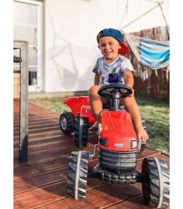 WOOPIE Farmer GoTrac MAXI pedaaltraktor koos haagisega — vaiksed rattad