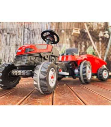 WOOPIE Farmer GoTrac MAXI pedaaltraktor koos haagisega — vaiksed rattad