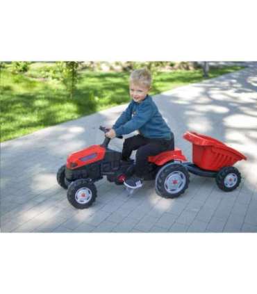 WOOPIE Farmer GoTrac MAXI pedaaltraktor koos haagisega — vaiksed rattad