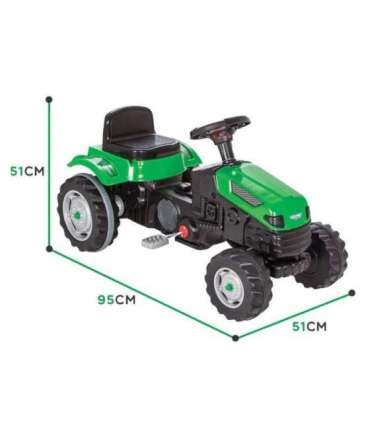 WOOPIE pedaaltraktor Farmer GoTrac vaiksete ratastega