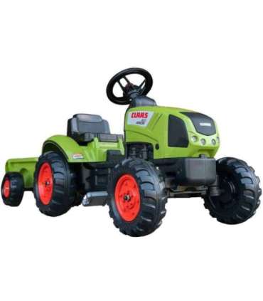 FALK Claas traktor roheline, pedaalidega, haagisega + sarv, alates 2. eluaastast