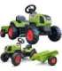 FALK Claas traktor roheline, pedaalidega, haagisega + sarv, alates 2. eluaastast
