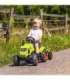 FALK Claas pedaaltraktor, roheline, signaaliga ja haagisega, sobib alates 2. eluaastast.