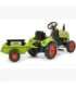 FALK Claas pedaaltraktor, roheline, signaaliga ja haagisega, sobib alates 2. eluaastast.