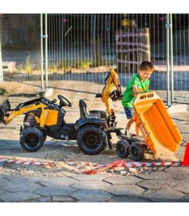 FALK Case IH kaevurlaadur, oranž, koos haagise ja liikuva labidaga, sobib alates 3. eluaastast
