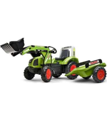 FALK педальный трактор с ковшом и прицепом, зелёный CLAAS, от 3 лет