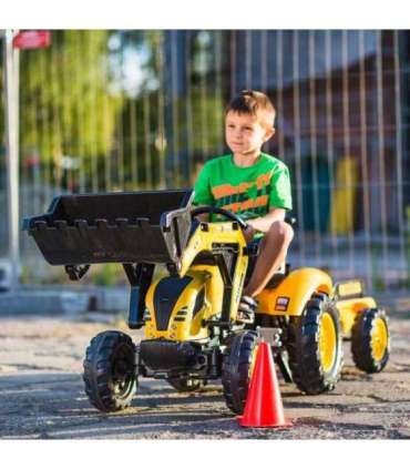 FALK KOMATSU pedaaltraktor ekskavaatori kopa ja haagisega, alates 2. eluaastast