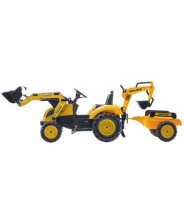 FALK KOMATSU pedaaltraktor ekskavaatori kopa ja haagisega, alates 2. eluaastast