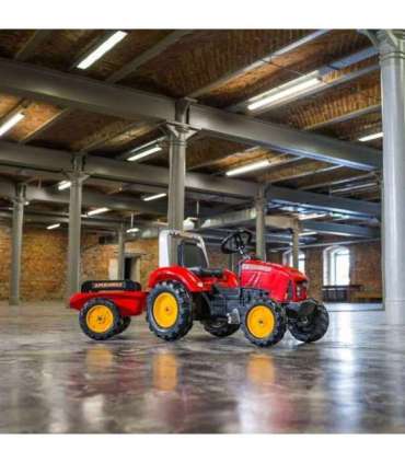 FALK 'Red Supercharger' pedaaltraktor koos haagisega, avatav, alates 3. eluaastast