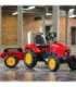 FALK 'Red Supercharger' pedaaltraktor koos haagisega, avatav, alates 3. eluaastast