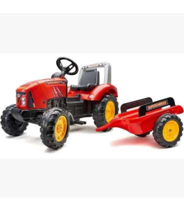 FALK 'Red Supercharger' pedaaltraktor koos haagisega, avatav, alates 3. eluaastast