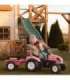 FALK Country Star roosa pedaaltraktor, haagise ja vilega — sobib alates 2. eluaastast