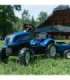 FALK pedaaltraktor New Holland, suur, haagisega ja avatava kapotiga, sobib alates 2. eluaastast