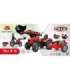 FALK Massey Ferguson pedaaltraktor, punane, haagisega, alates 3. eluaastast