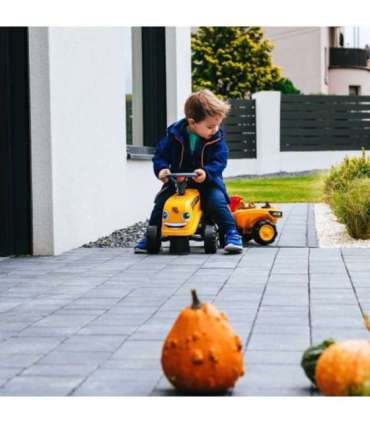 FALK трактор JCB оранжевый с прицепом, подходит для детей от 1 года