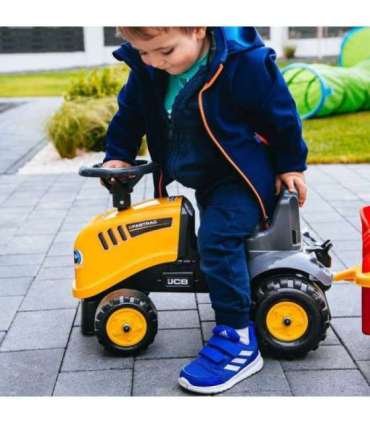 FALK трактор JCB оранжевый с прицепом, подходит для детей от 1 года