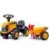 FALK трактор JCB оранжевый с прицепом, подходит для детей от 1 года