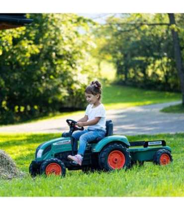 FALK Lander traktor, roheline, pedaalidega koos haagisega, alates 3. eluaastast