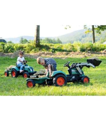 FALK Lander traktor, roheline, pedaalidega koos haagisega, alates 3. eluaastast