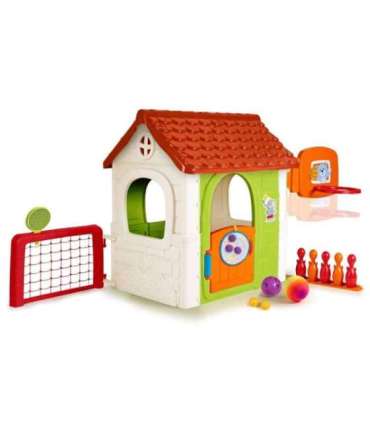 FEBER tegevusmaja — multifunktsionaalne 6-ühes mängumaja koos kaasasolevate mängudega