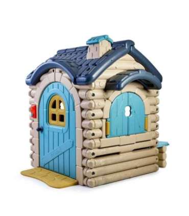 FEBER suur Casual-stiilis aiamaja väljatõmmatava pingiga, palkmajake