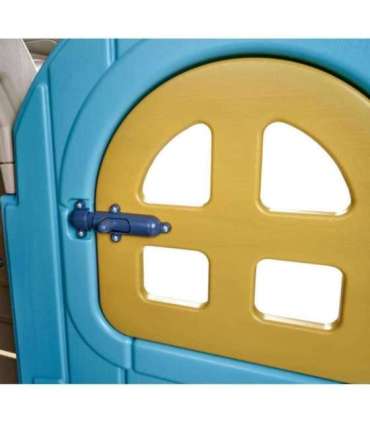 FEBER suur Casual-stiilis aiamaja väljatõmmatava pingiga, palkmajake