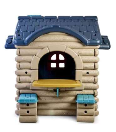 FEBER suur Casual-stiilis aiamaja väljatõmmatava pingiga, palkmajake