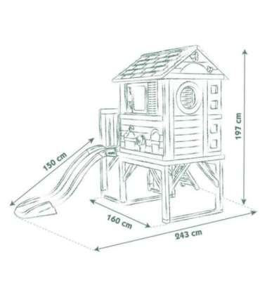 Smoby Domek Na Palach Ze Zjeżdżalnią