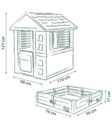Smoby Life aiamaja liivakastiga