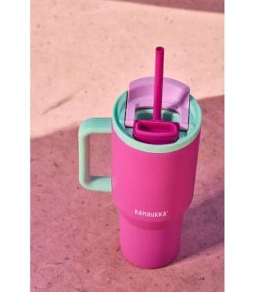 Thermal mug with telescopic straw Kambukka Rio Tumbler 950ml Bubblegum Mint