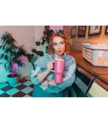 Thermal mug with telescopic straw Kambukka Rio Tumbler 950ml Bubblegum Mint