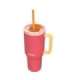 Thermal mug with telescopic straw Kambukka Rio Tumbler 950ml Pink Papaya