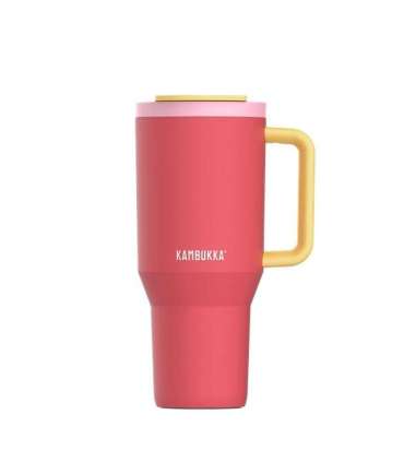 Thermal mug with telescopic straw Kambukka Rio Tumbler 950ml Pink Papaya