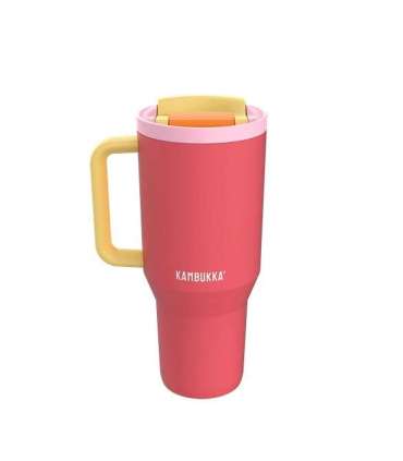 Thermal mug with telescopic straw Kambukka Rio Tumbler 950ml Pink Papaya