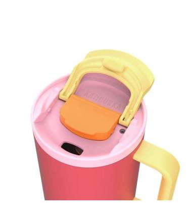 Thermal mug with telescopic straw Kambukka Rio Tumbler 950ml Pink Papaya