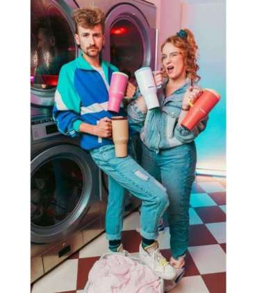 Thermal mug with telescopic straw Kambukka Rio Tumbler 950ml Pink Papaya