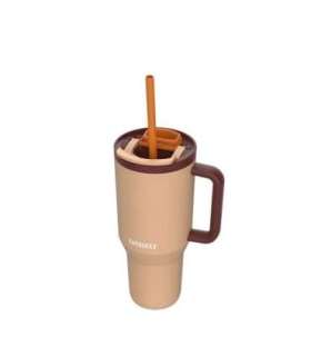 Thermal mug with telescopic straw Kambukka Rio Tumbler 950ml Almond Dream